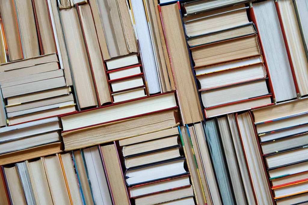 Stacks of books.