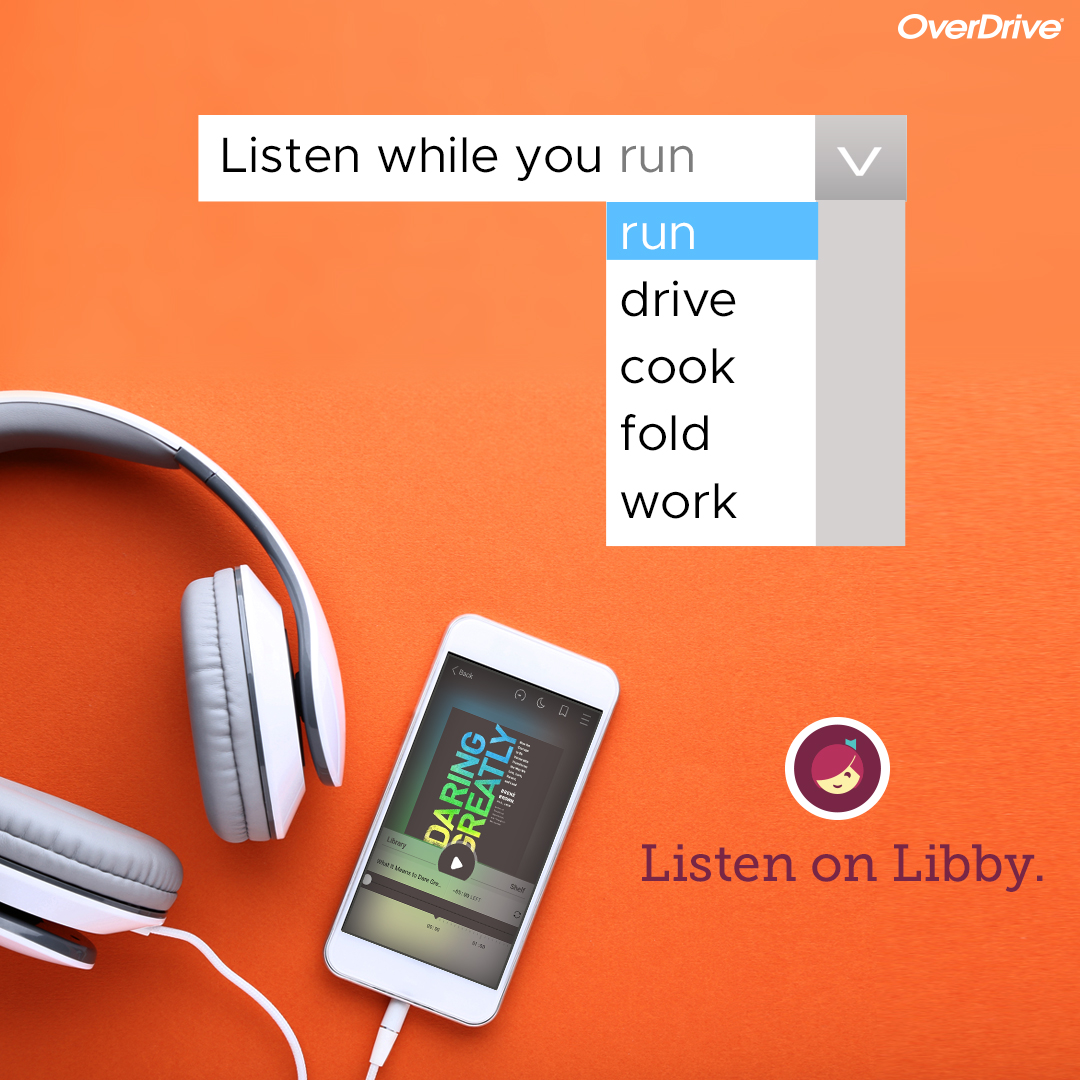 listen to e-audiobooks with the Libby app.