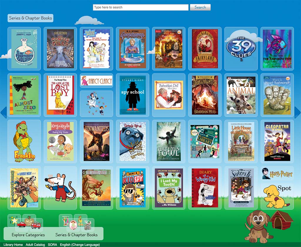 Kids library catalog