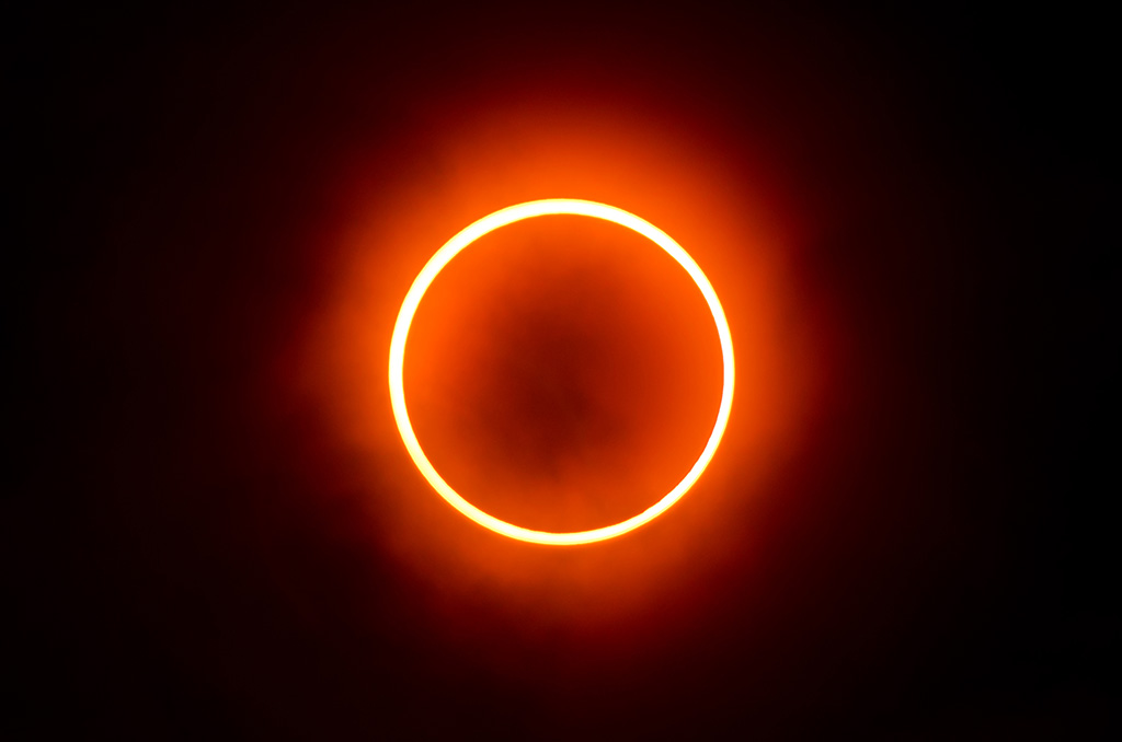 Photo of an Annular Solar Eclipse taken from Japan in 2012.