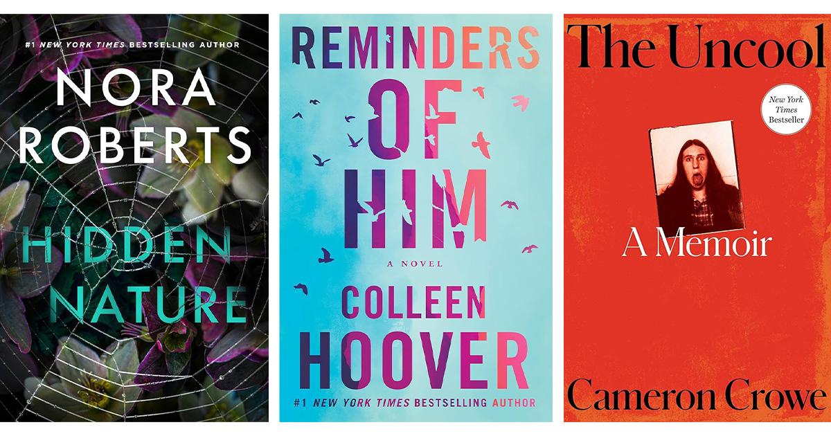 Book covers: Hidden Nature, Reminders of Him, and The Uncool.