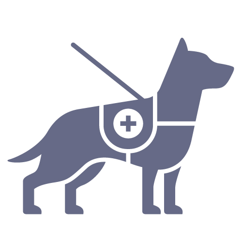 Service dog icon.