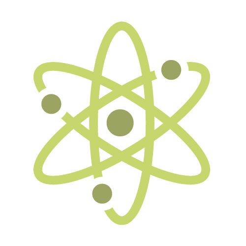 atoms surrounding a nucleus